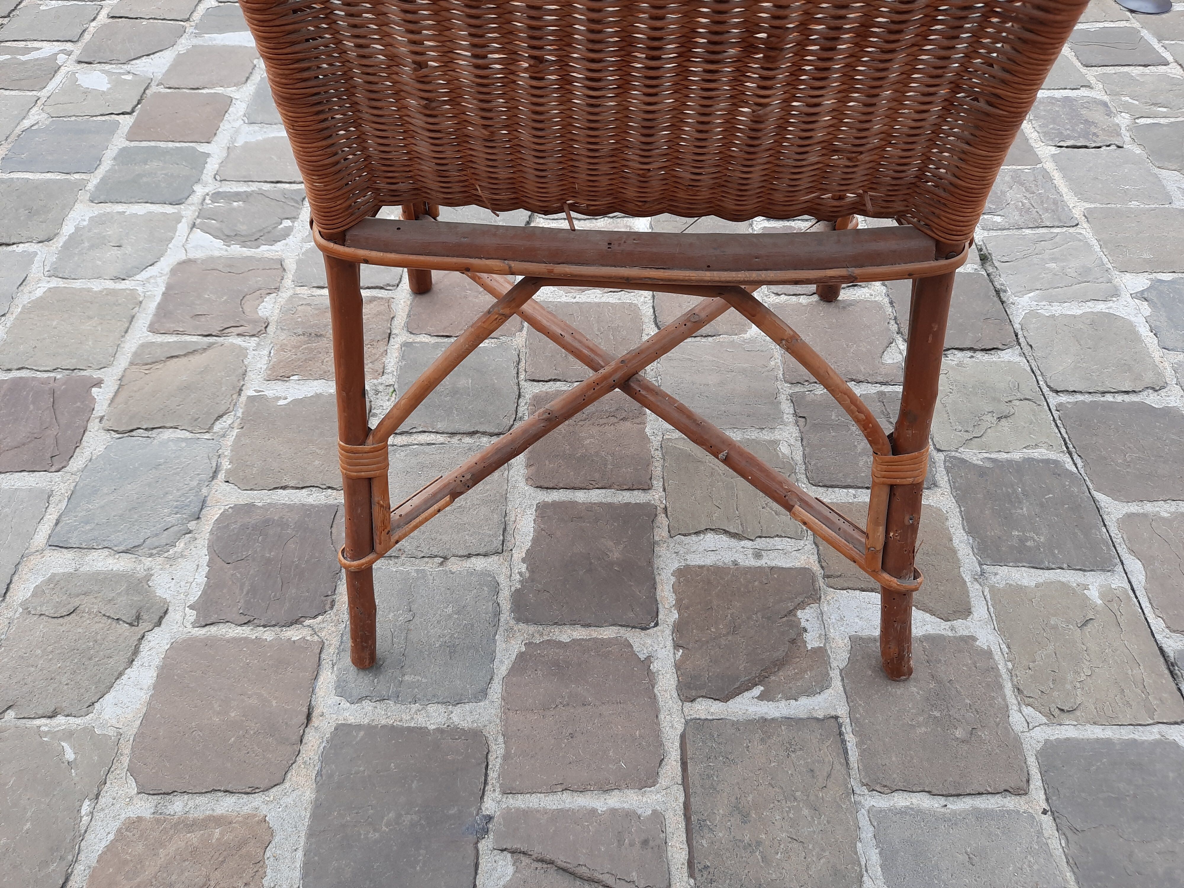 Vintage rattan armchair