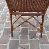 Fauteuil en rotin vintage