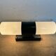Industrial Brown Bakelite Wall Light with Milk Glass, 1960s