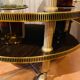 Trolley vintage round bar in brass and formica