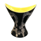 Yellow and black ceramic vase 50s