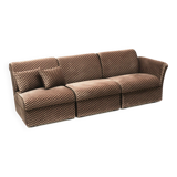 Vintage 3-seater sofa chaise longue made in the 1970s