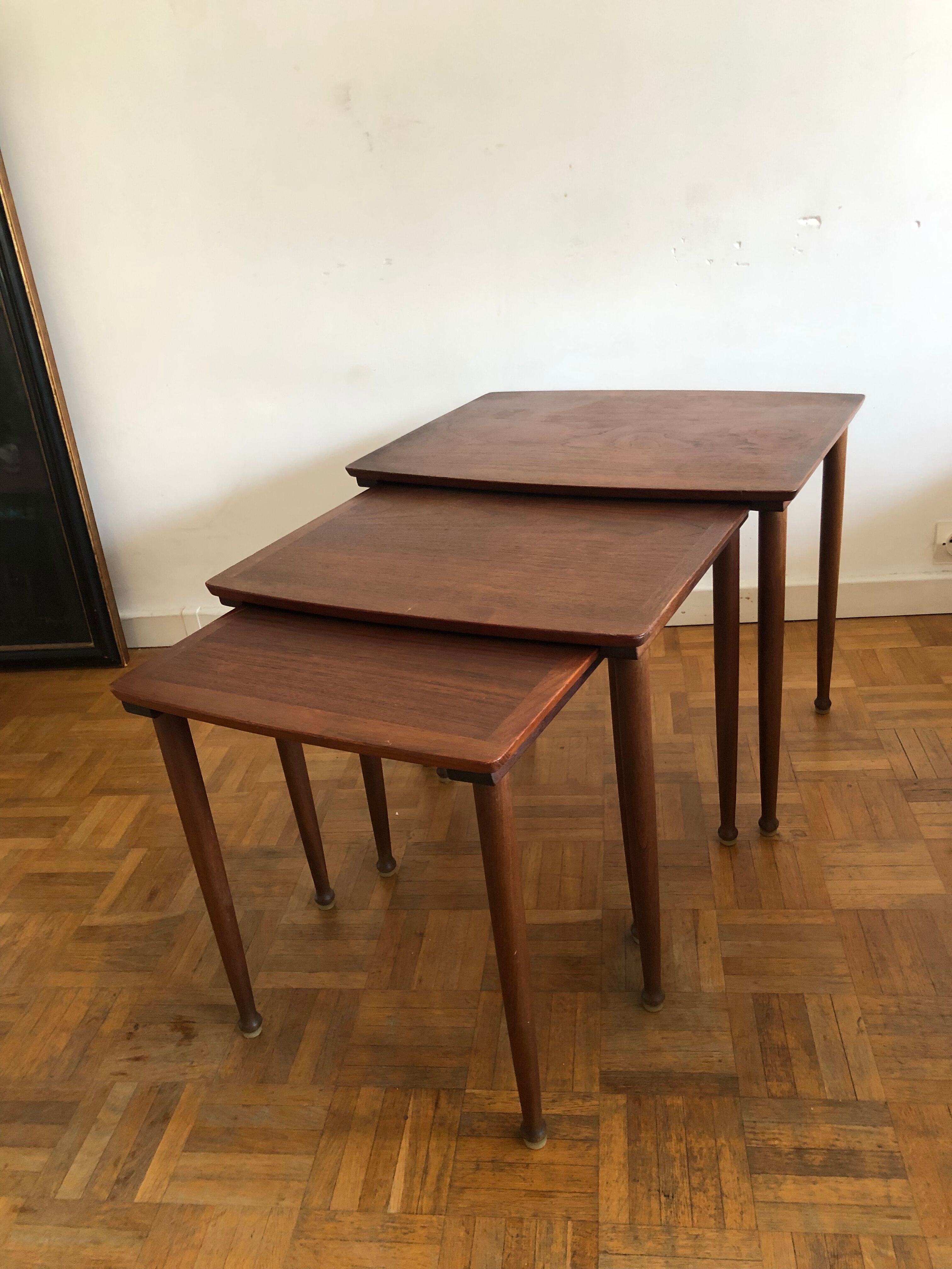 Scandinavian nesting tables Mobelintarsia