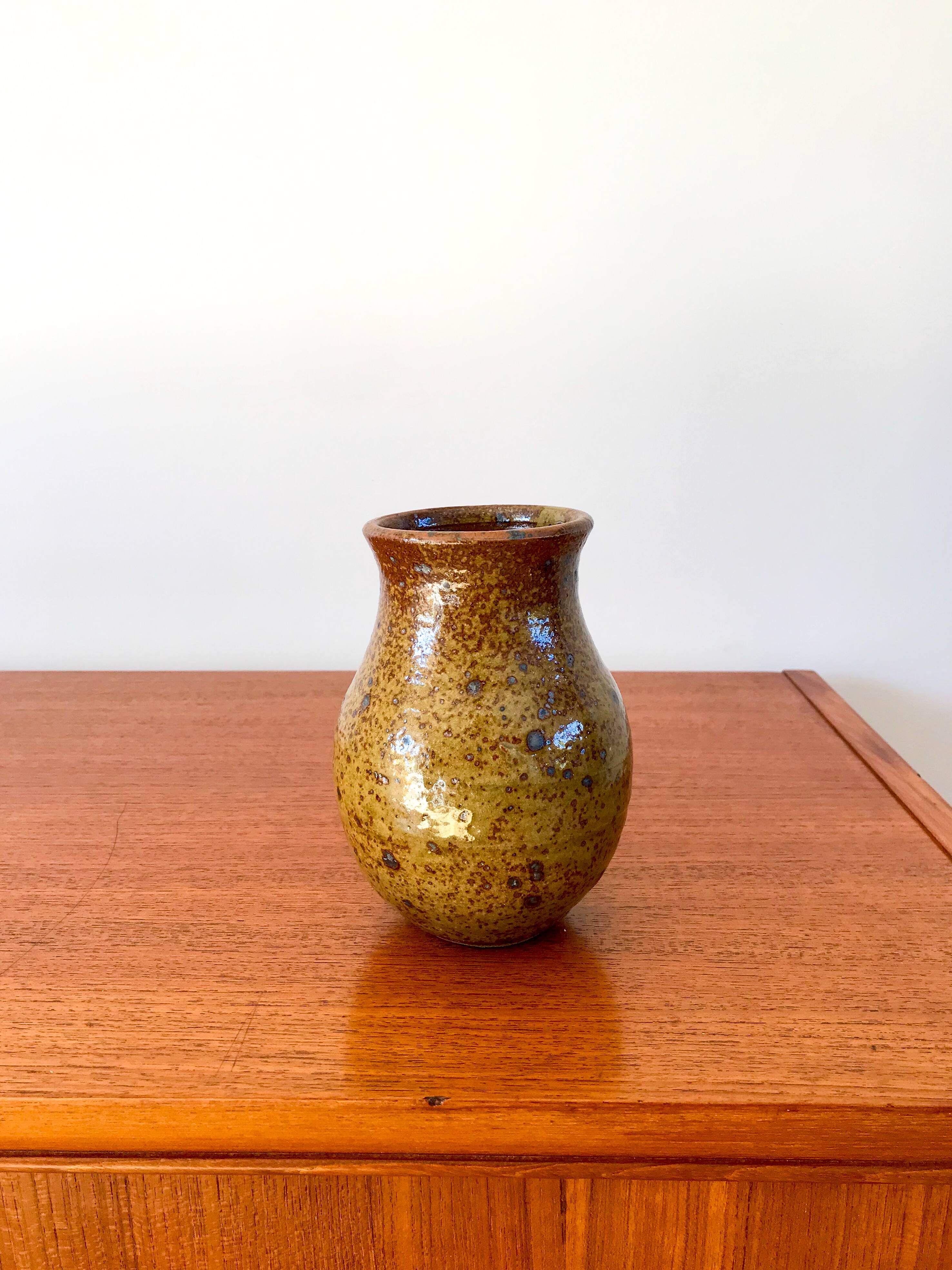 ceramic vase / handcrafted stoneware from the 70s