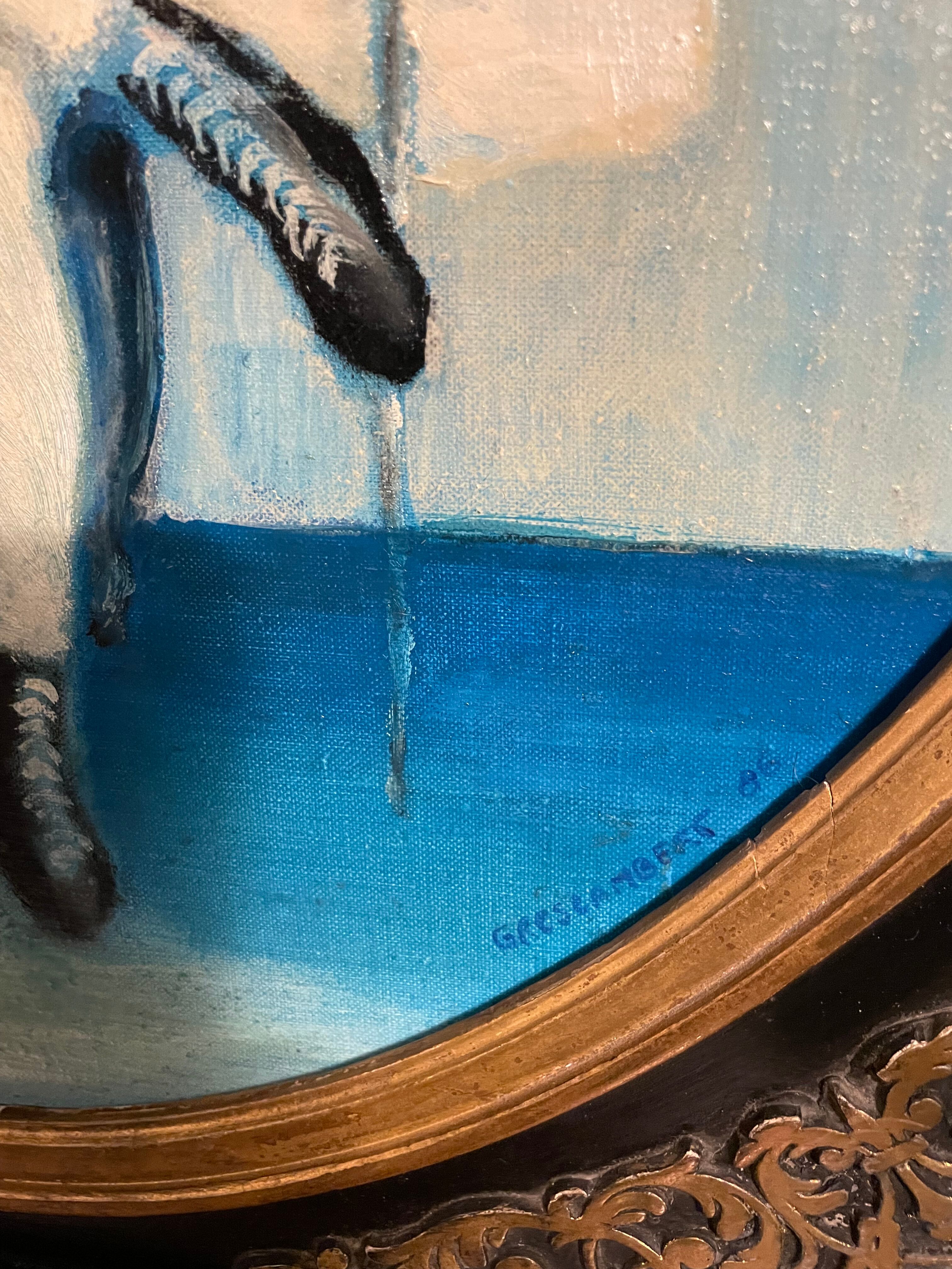 Oil on cardboard ' the amazon ́