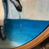 Oil on cardboard ' the amazon ́