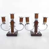 Pair of Art Deco candlesticks 1940