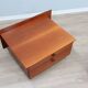 Pair of Stildomus walnut bedside tables with wheels 1970s
