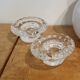 Duo de bougeoirs en verre
