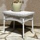 Table basse de jardin rotin vintage