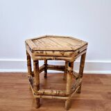 Vintage bamboo stool, plant stand