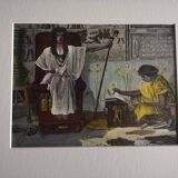 Old engraving scene of pharaohs - Late 19th century