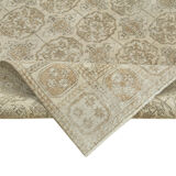 Hand-knotted contemporary turkish beige carpet 201 cm x 278 cm