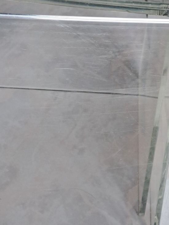 Vintage Mimi pull-out tables set in plexiglass