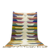 Tapis en laine pure fait main traditionnelle taille 2/3 m
