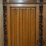 Victorian Antique Bacon Bench in Carved Walnut by Hampton & Sons