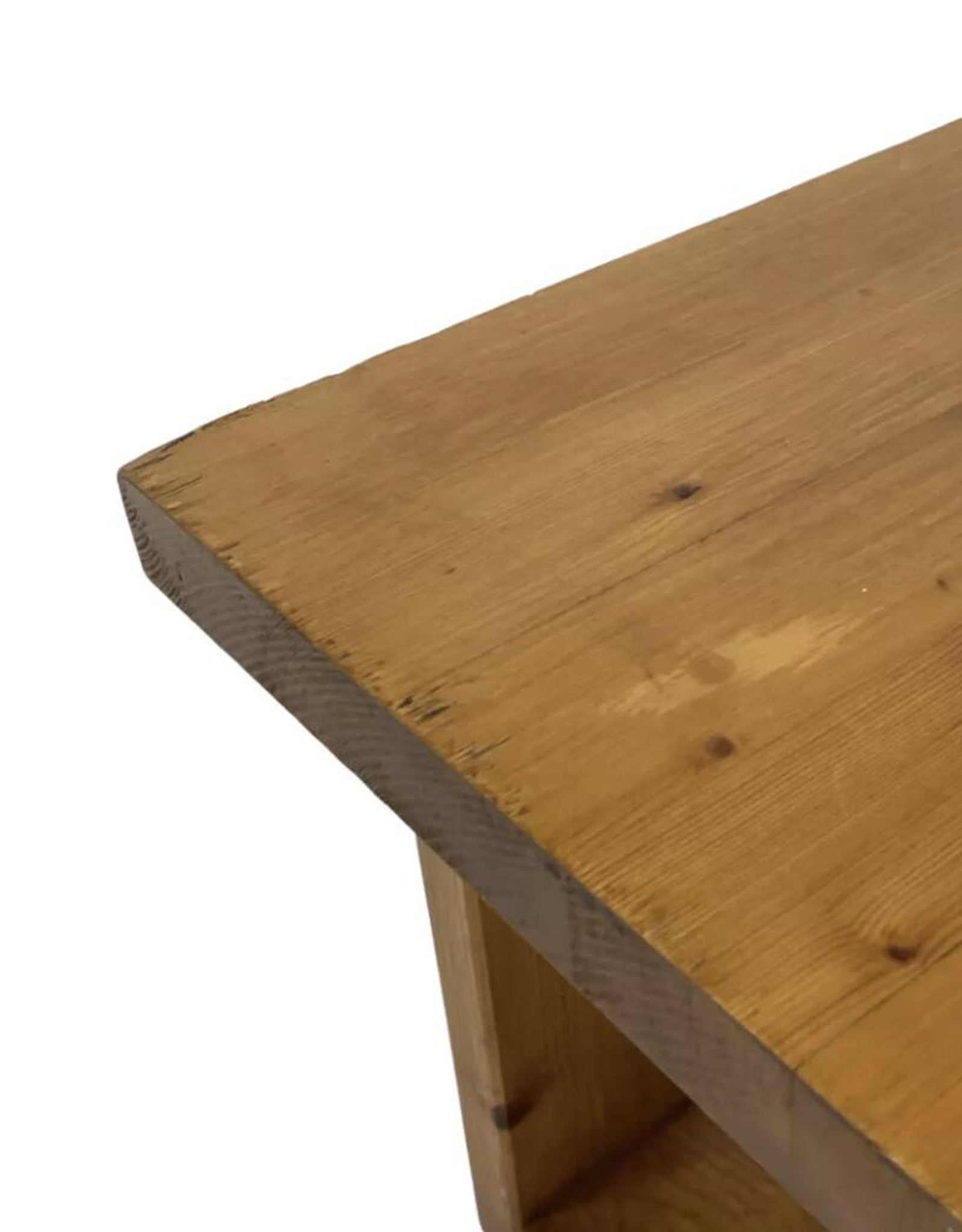 Table basse vintage en pin design minimaliste des années 1970