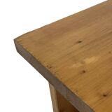 Vintage coffee table pinewood minimalist 1970s design