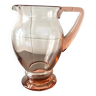 Pichet en verre rose