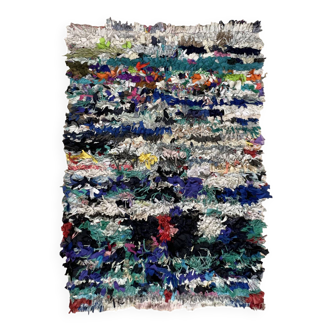 Colorful Boucherouite Moroccan rug - 136 x 203 cm