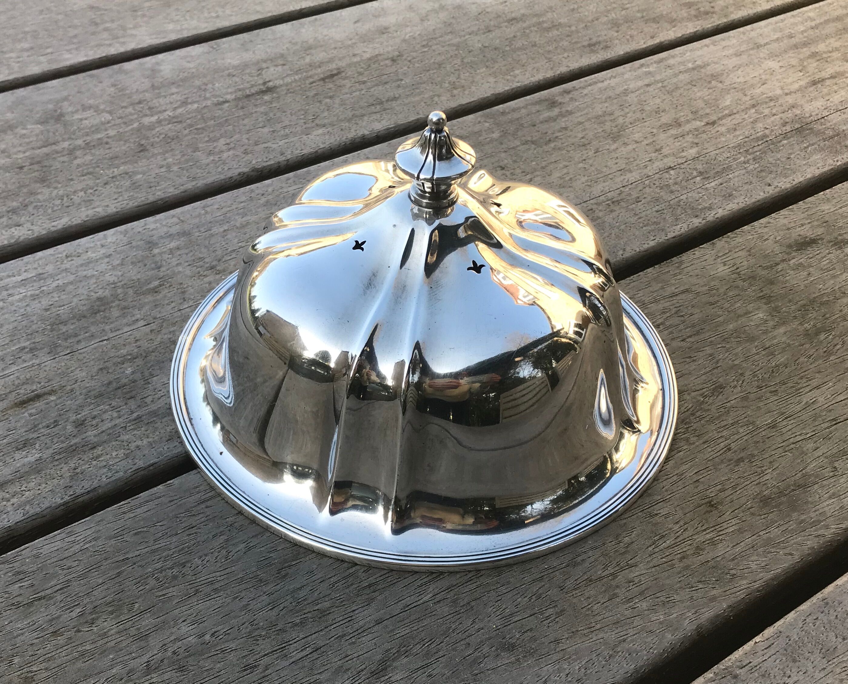 Individual serving bell silver metal