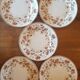Set of 5 plates in Terre de Fer Creil & Montereau model Mignardise