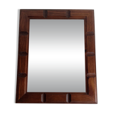 Mid-Century Spanish Oak Wall Mirror– Castilian Style, 1950s