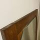 Large vintage Art Deco bizote mirror to place or hang, solid wood frame
