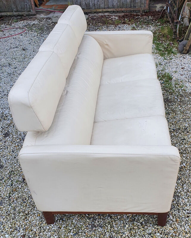 Canape ekornes scandinavian design white leather