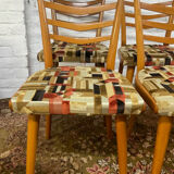 Series of 4 Scandinavian chairs from the 50s and 60s
