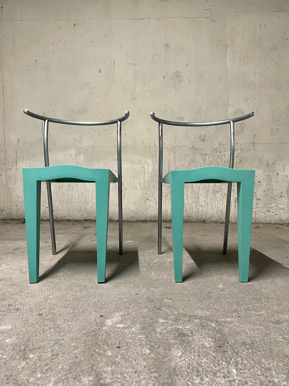 Two starck Dr. Glob chairs edited by Philippe Starck by Kartell italy