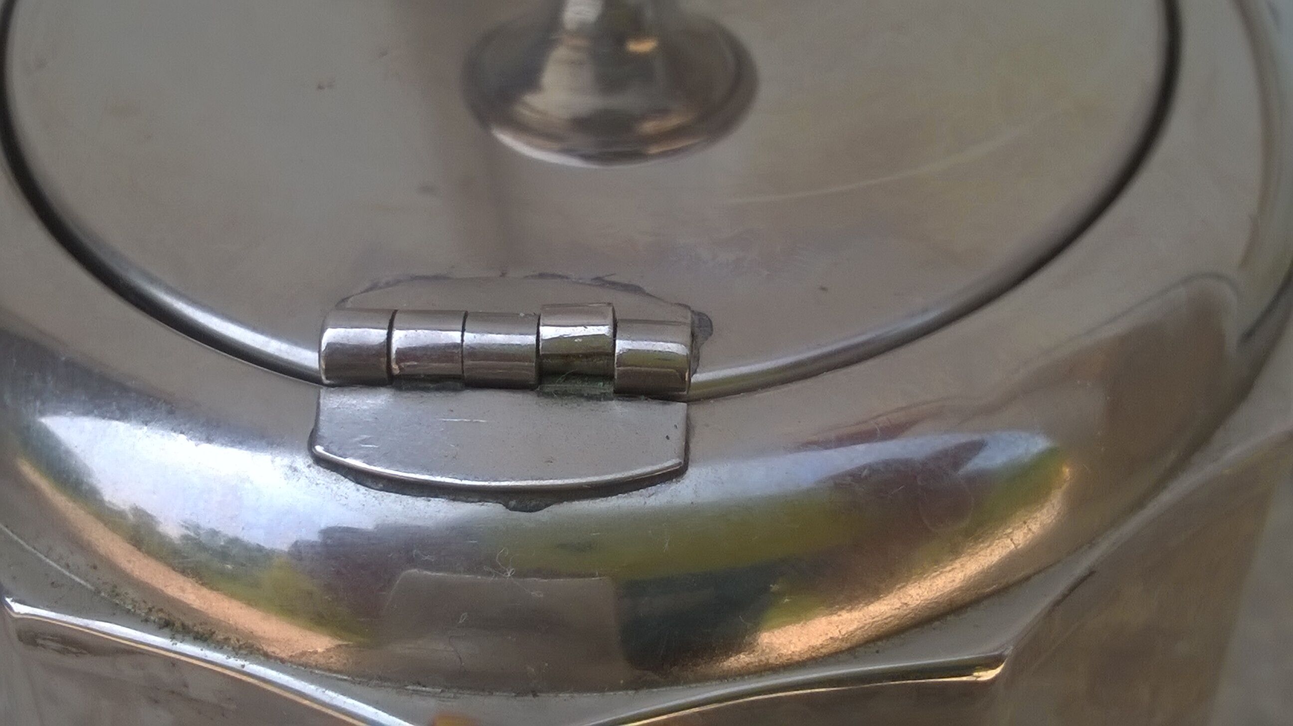 Silver metal teapot WMF year 1960