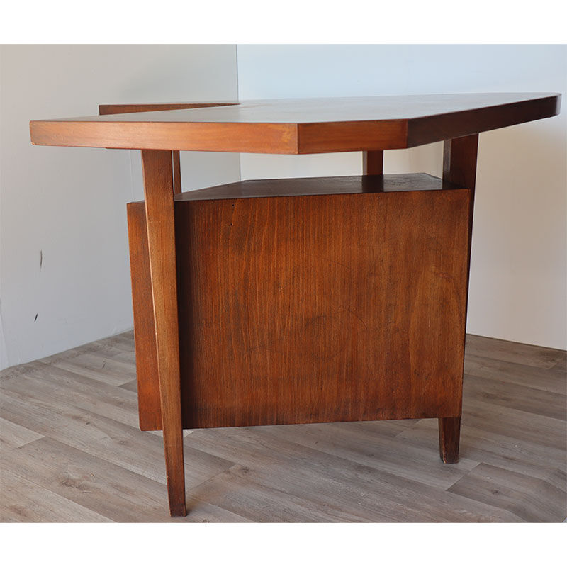 Vintage desk "Boomerang" solid wood 1950