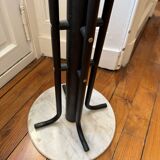 Golden metal coat rack with 14 hooks - 1970s