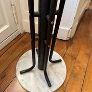 Golden metal coat rack with 14 hooks - 1970s
