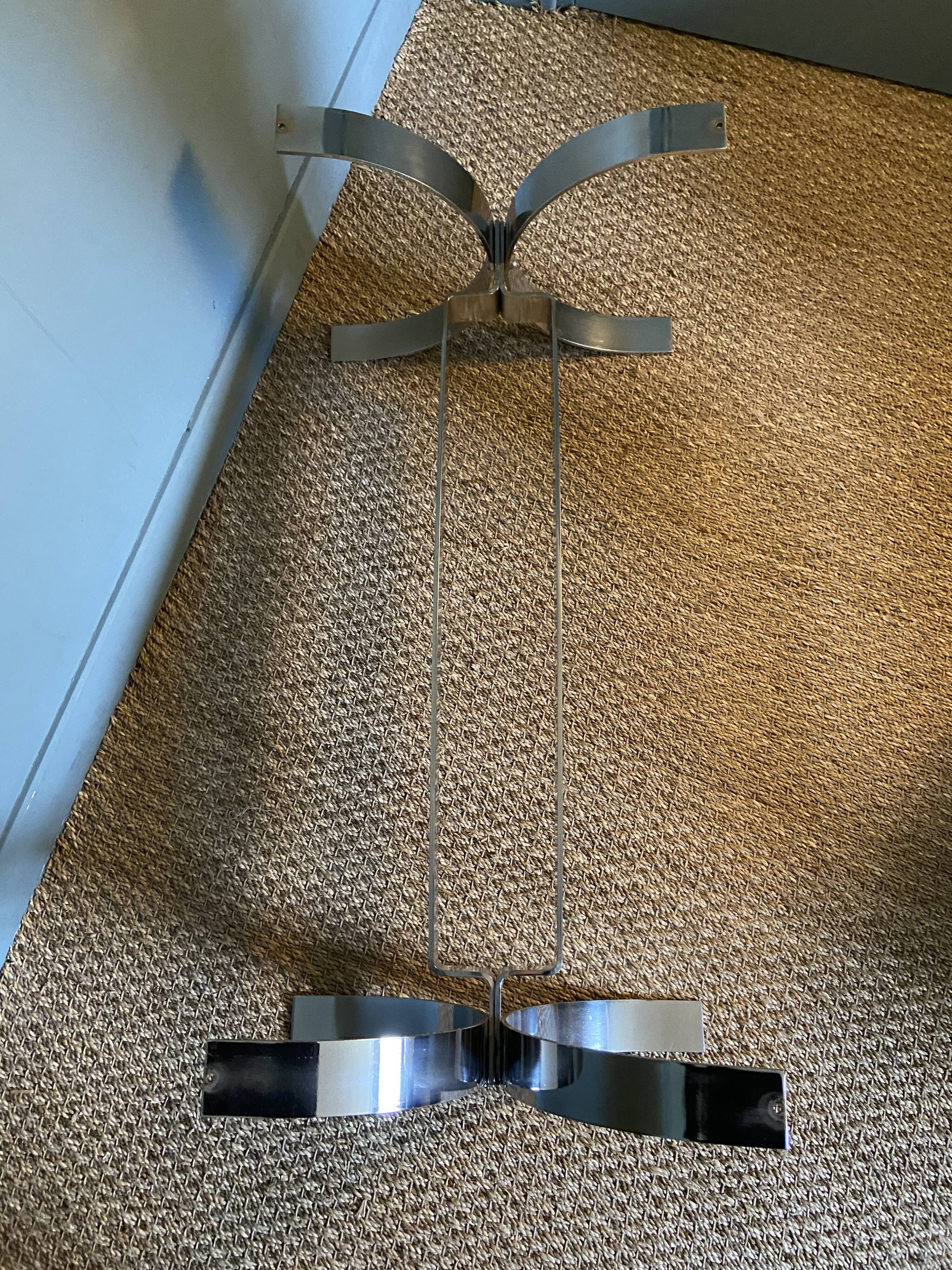 Chrome and smoked glass coffee table from the 70s