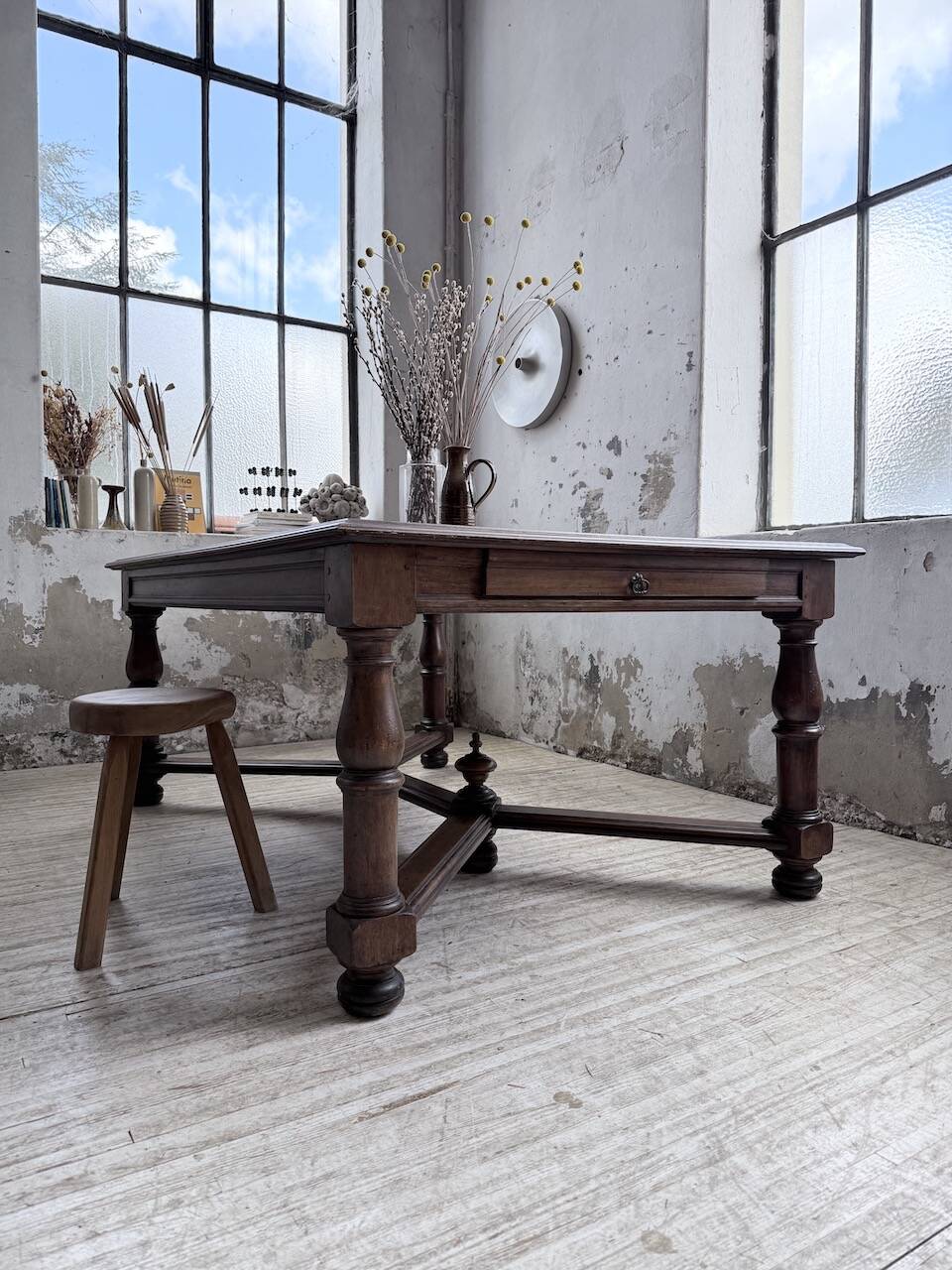 Oak table in Louis XIV style 1900
