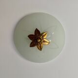 Plafonnier en bronze Lucien Grau - Verrerie Art nouveau