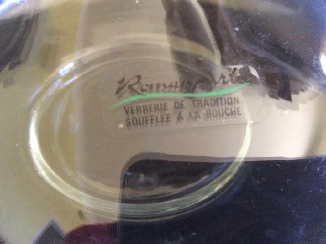 Mouth-blown glass decanter