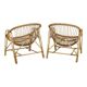 Pair of rattan armchairs, France 1960s