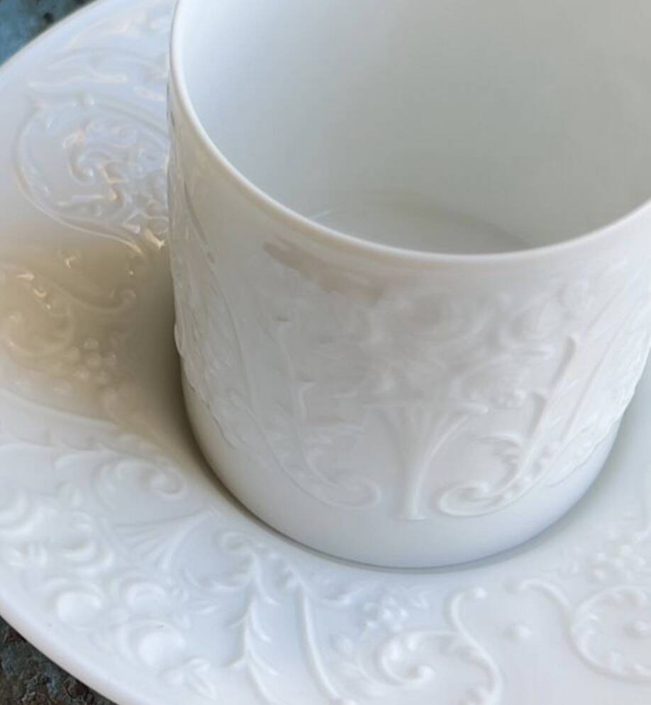 Pair of Limoges porcelain cups - Maison Raynaud - Washington