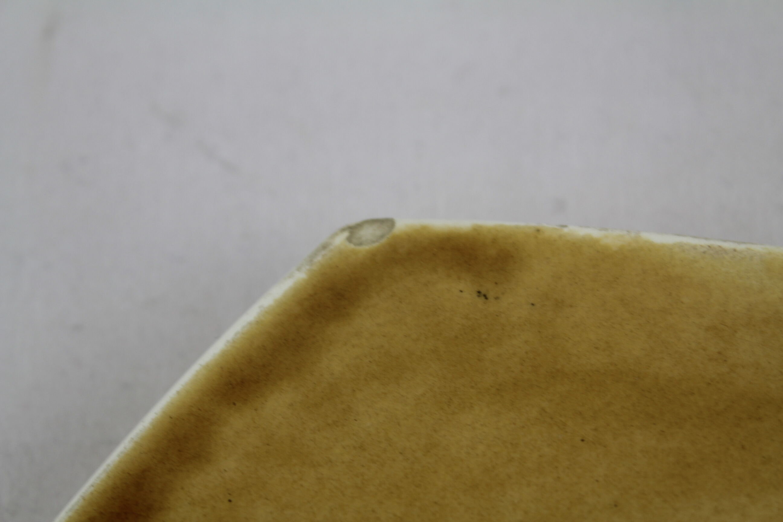 Table mat sarreguemines yellow ceramic, triangle