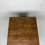 Brutalist square oak side or coffee table, Dutch 1960s