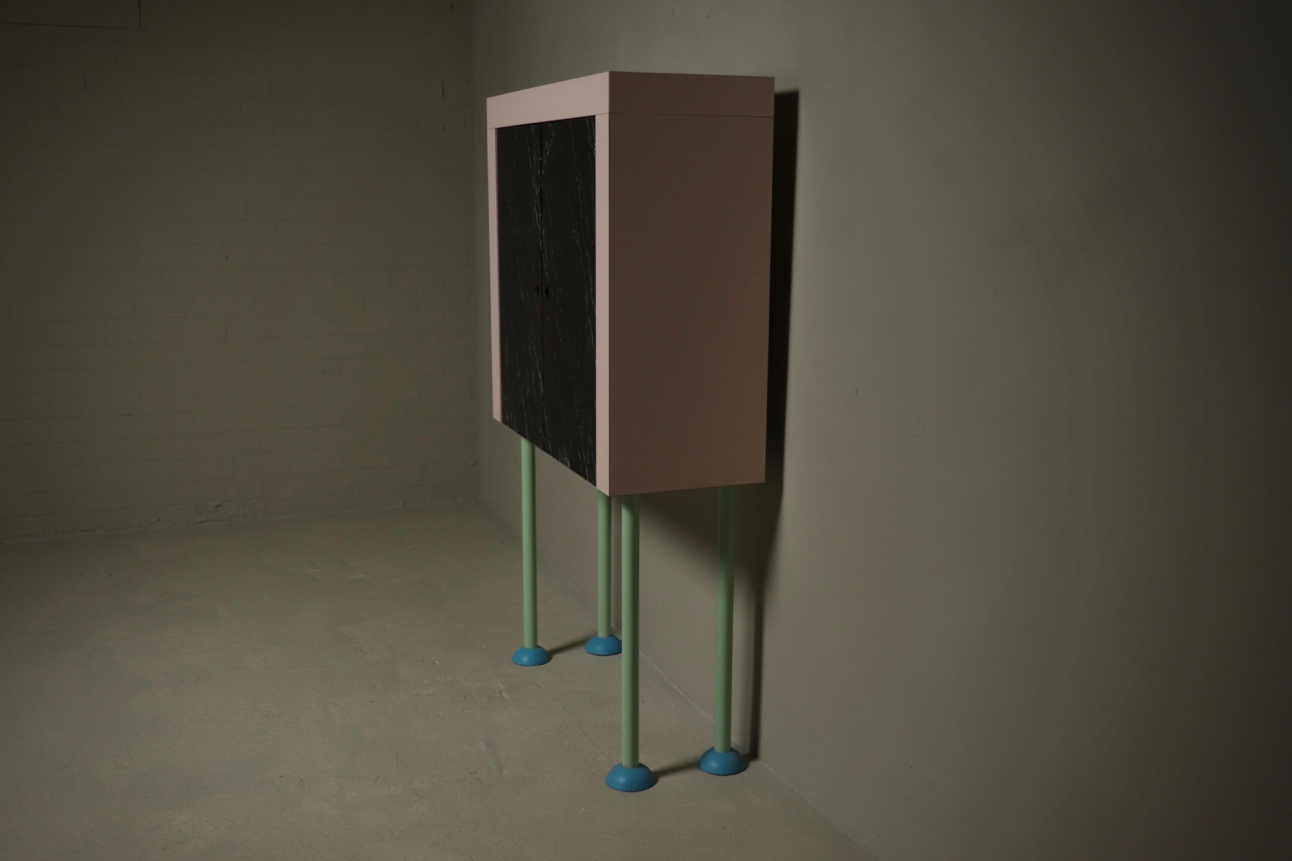 Memphis style cabinet by Dutch architect Wim Hofman 1980s