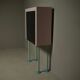 Memphis style cabinet by Dutch architect Wim Hofman 1980s