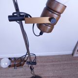 Lampadaire spots métal bois