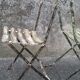 2 folding bistro / garden chairs fermob 1950