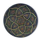 Plat polychrome Ghotar de Fès Maroc XIX Afrique