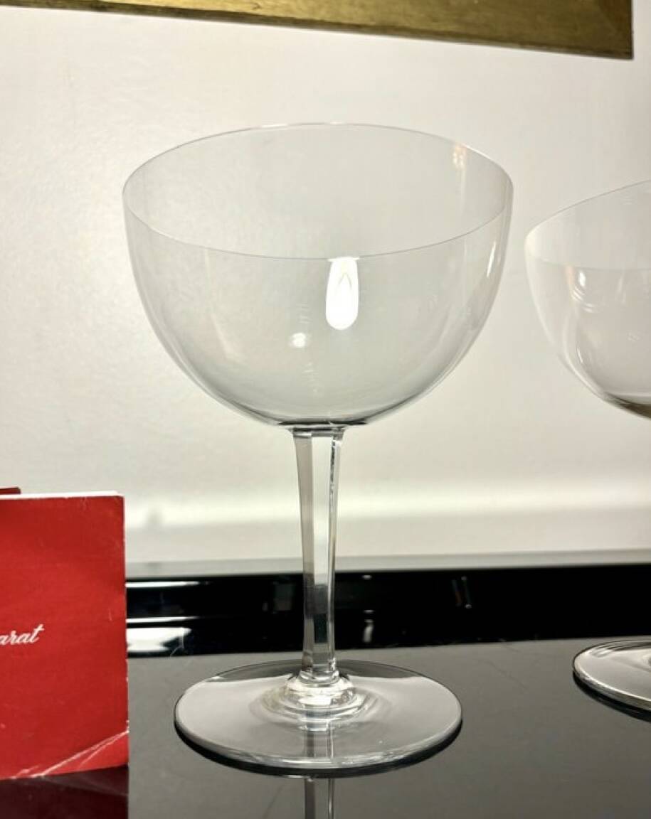 2 tasting champagne glasses Baccarat