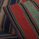 Striped Wool Kilim Pillow Cover, Handwoven Traditional Scatter Cushion- 39x39cm